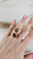 Bild in Galerie-Betrachter laden, Rauchquarz Rohstein Ring Gold (48rau)