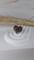 Bild in Galerie-Betrachter laden, Druzy Amethyst Herz Ring Silber (33sil)