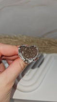 Bild in Galerie-Betrachter laden, Druzy Amethyst Herz Ring Silber (33sil)