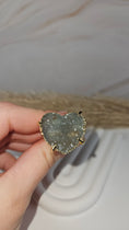 Bild in Galerie-Betrachter laden, Druzy Amethyst Herz Ring Gold (33zzu)