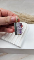 Bild in Galerie-Betrachter laden, Amethyst Achat Kettenanhänger in Gold (16wwq)