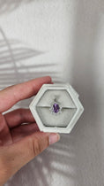 Bild in Galerie-Betrachter laden, 925 Silber Amethyst Anhänger mir Zirkonen (37ams)