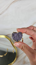 Bild in Galerie-Betrachter laden, Druzy Amethyst Armband mit Verschluss (29aa)