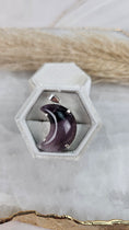 Bild in Galerie-Betrachter laden, Amethyst Mond Set aus Ring & Kettenanhänger in Silber (58cf)