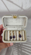 Bild in Galerie-Betrachter laden, Diamant Creolen und Anhänger Set in Amethyst und Gold (32amg)