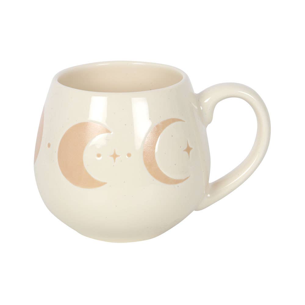 Runde Tasse mit Mondphasenmotiv