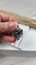 Bild in Galerie-Betrachter laden, Amethyst Achat Herz Kettenanhänger in Silber (22eee)
