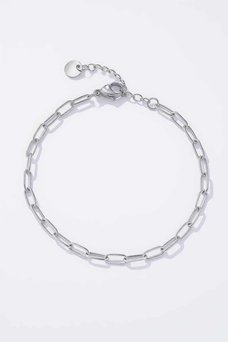 Edelstahlarmband für Charms in Silber