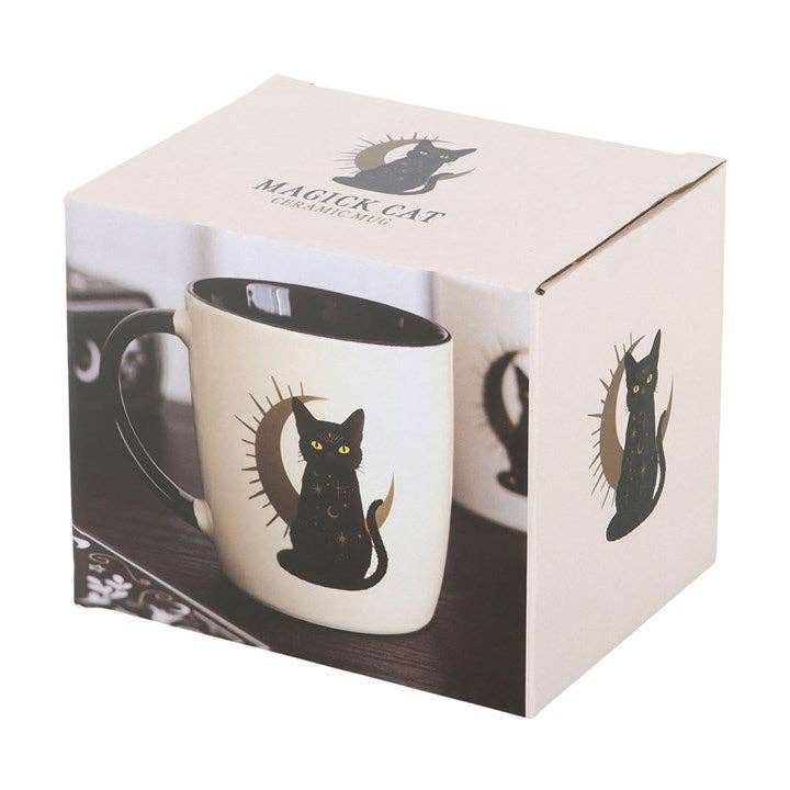 Sitzende Magick Schwarze Katzen-Tasse