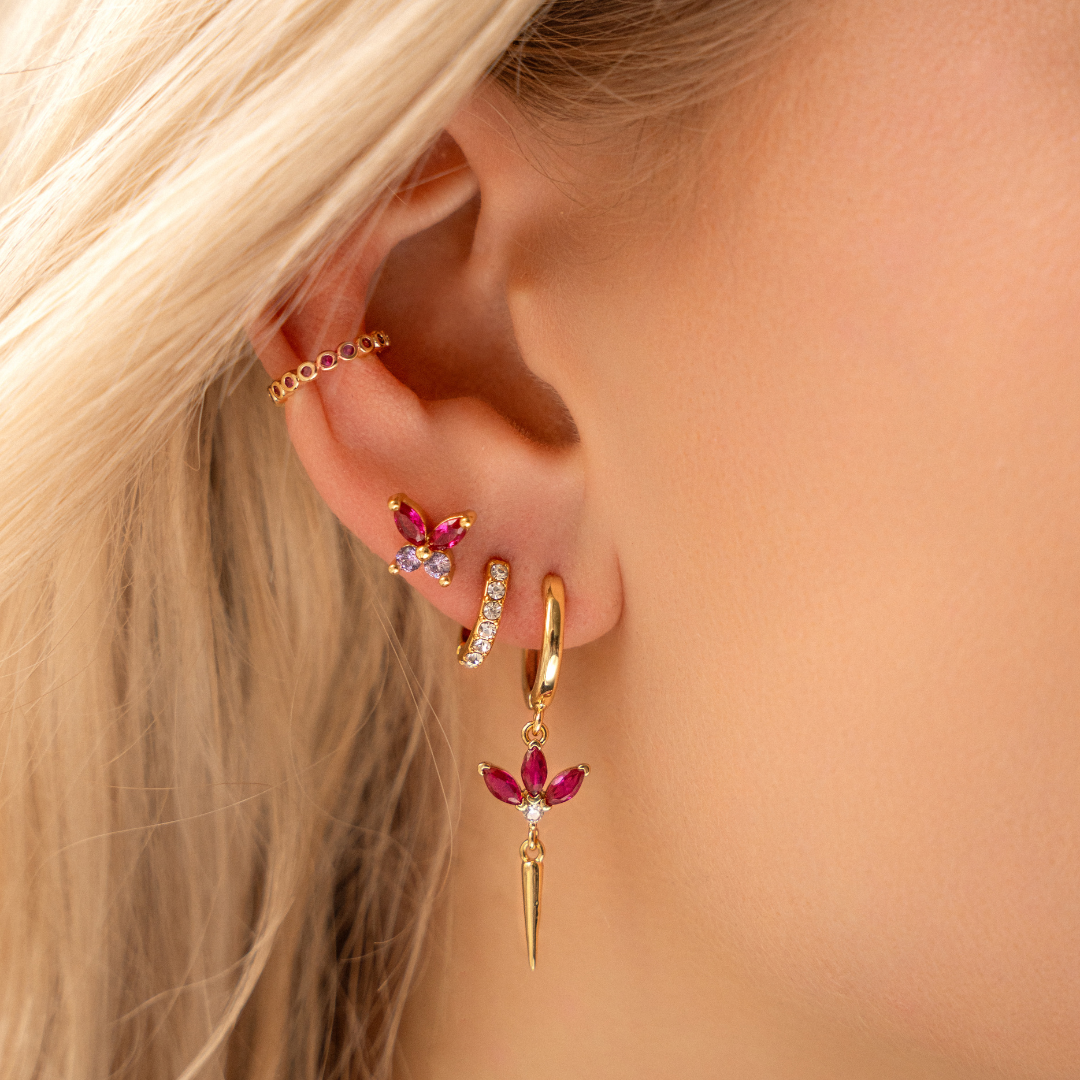 Ohrstecker Schmetterling Allure rosa-lila