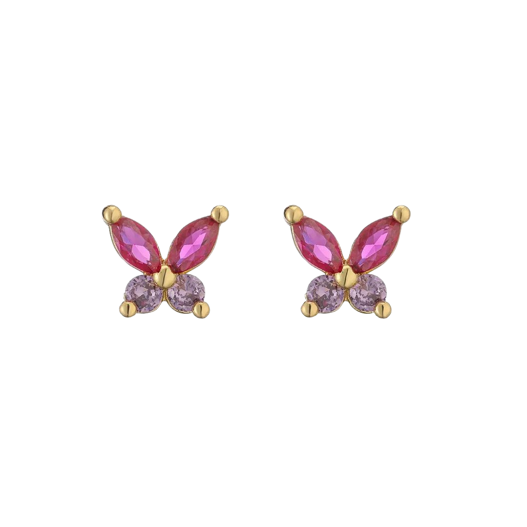 Ohrstecker Schmetterling Allure rosa-lila