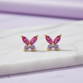 Bild in Galerie-Betrachter laden, Ohrstecker Schmetterling Allure rosa-lila
