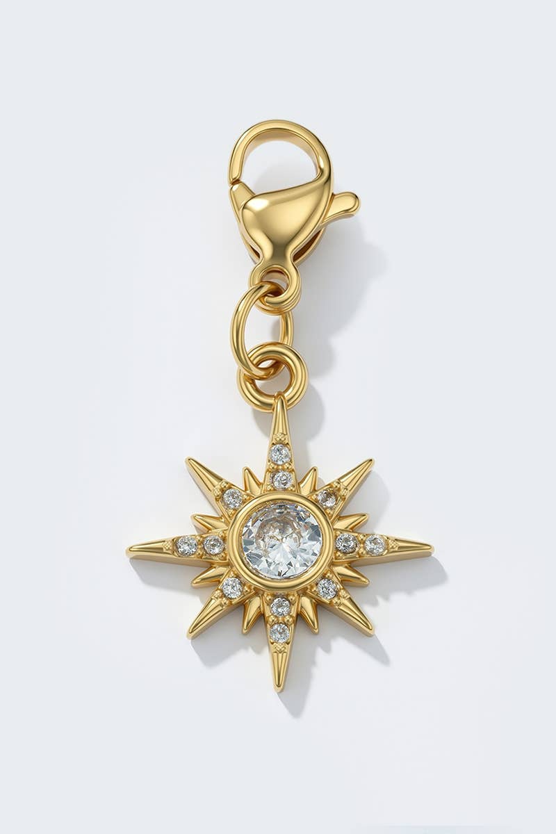 Edelstahl - Glitzer Charm CHARM90
