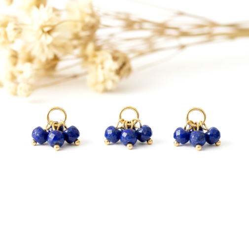 Stella Dreifach Cube Anhänger in Lapislazuli
