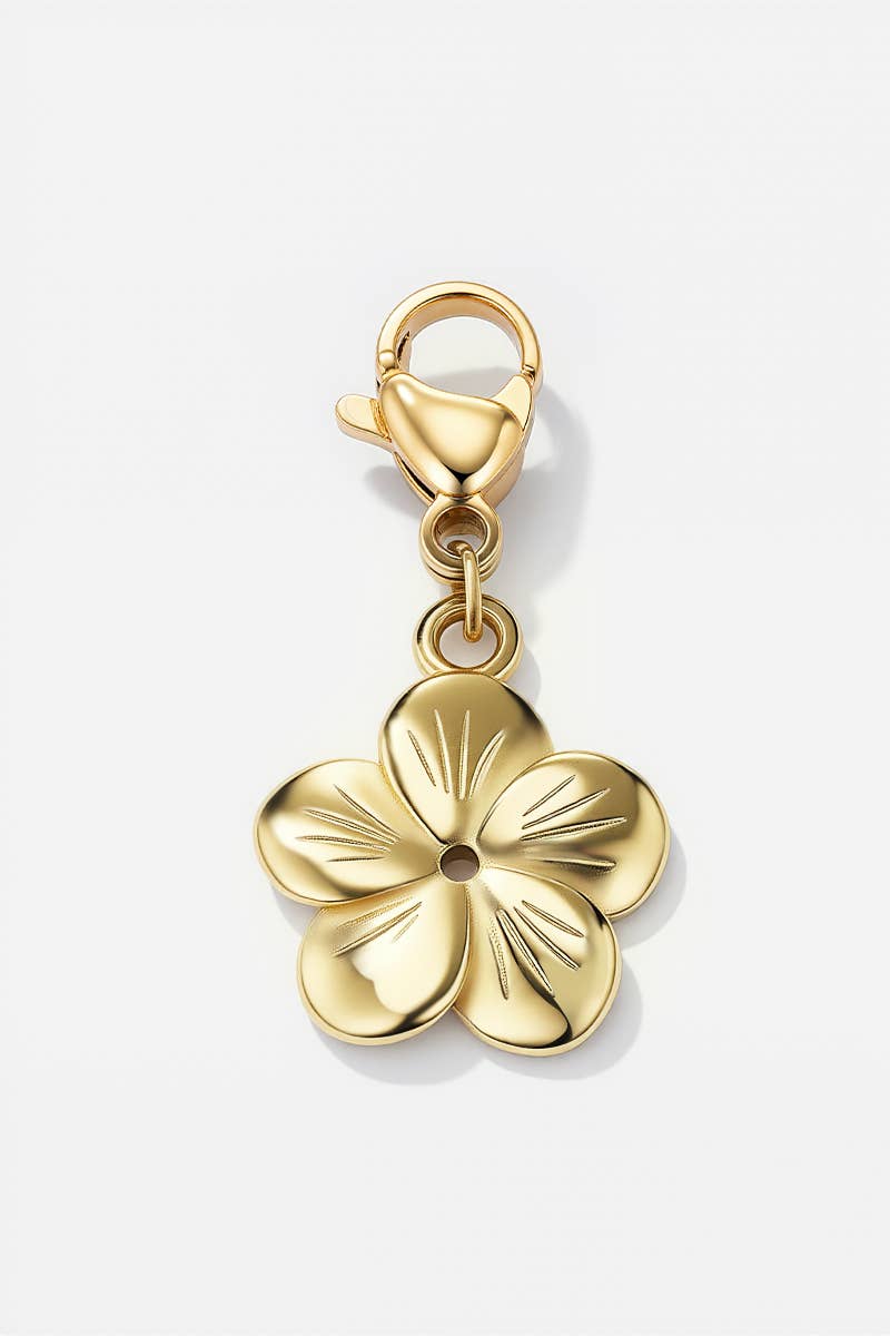 Edelstahl - Blumen Charm