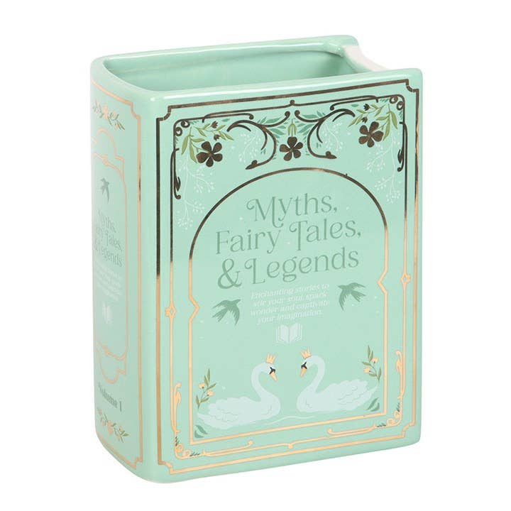 Buchförmige grüne Vase "Myths, Fairy Tales & Legends"