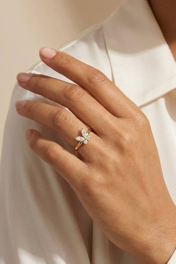 Schmetterlings Ring aus Edelstahl