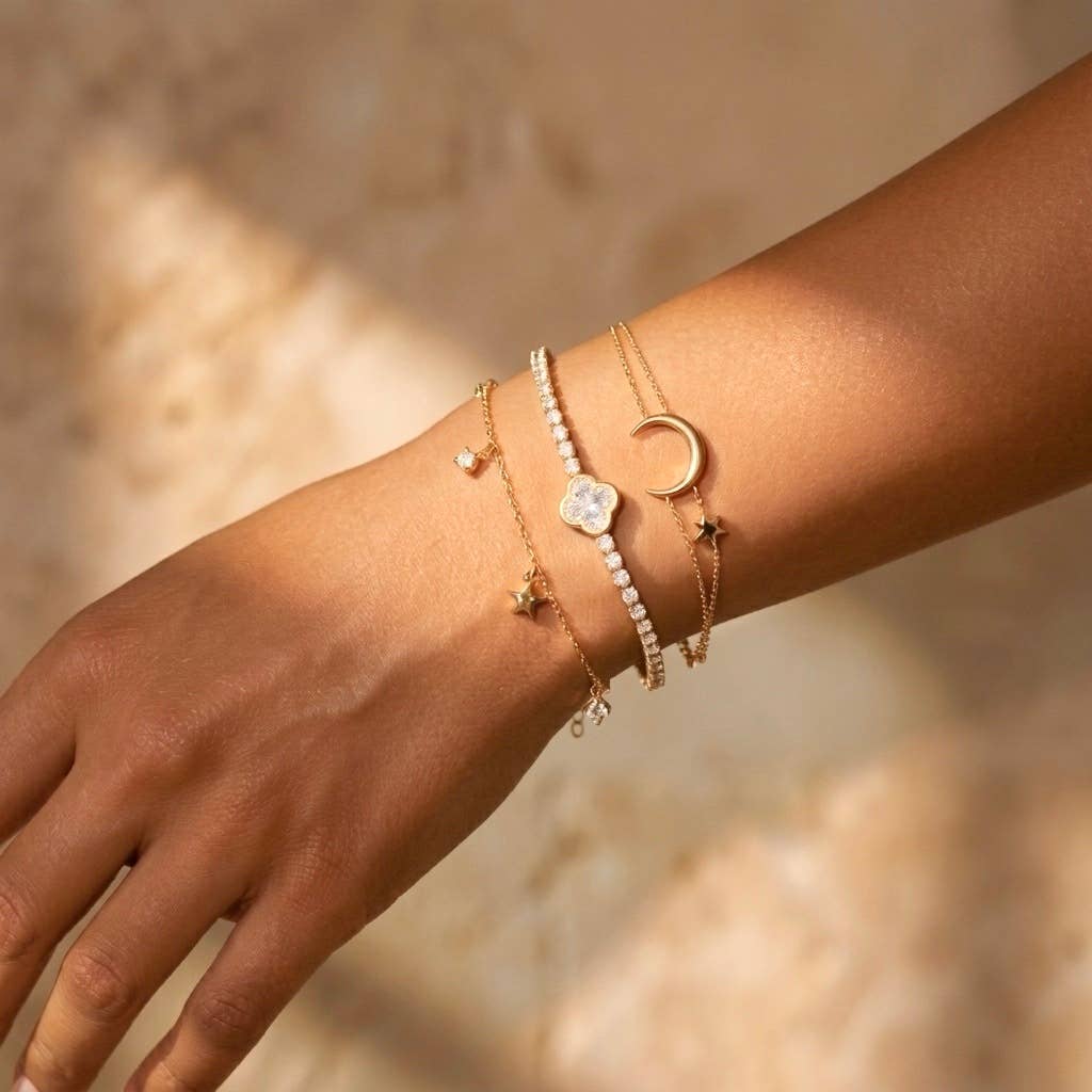 Mond Armband aus Edelstahl