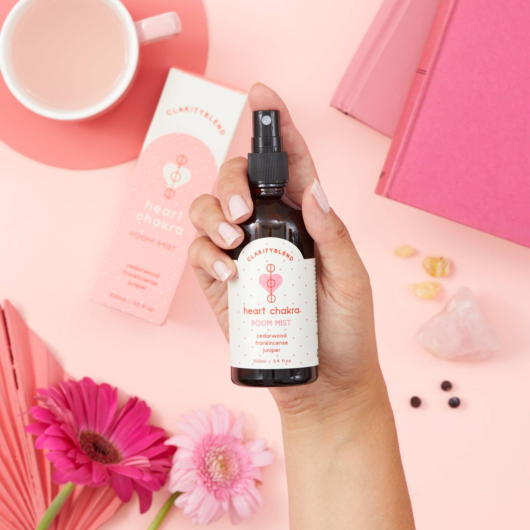 Herz-Chakra-Aromatherapie-Sprayspray für Zimmer und Kissen (24chakra)