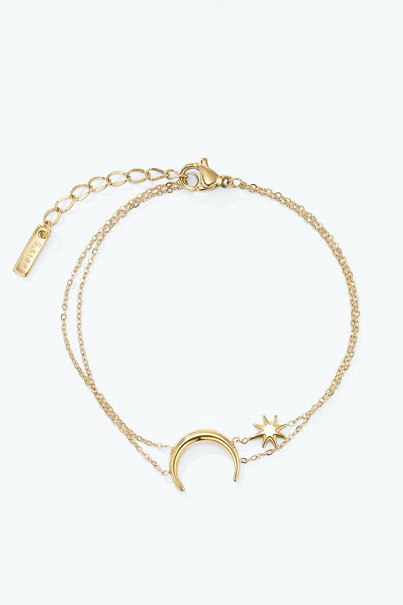 Mond Armband aus Edelstahl