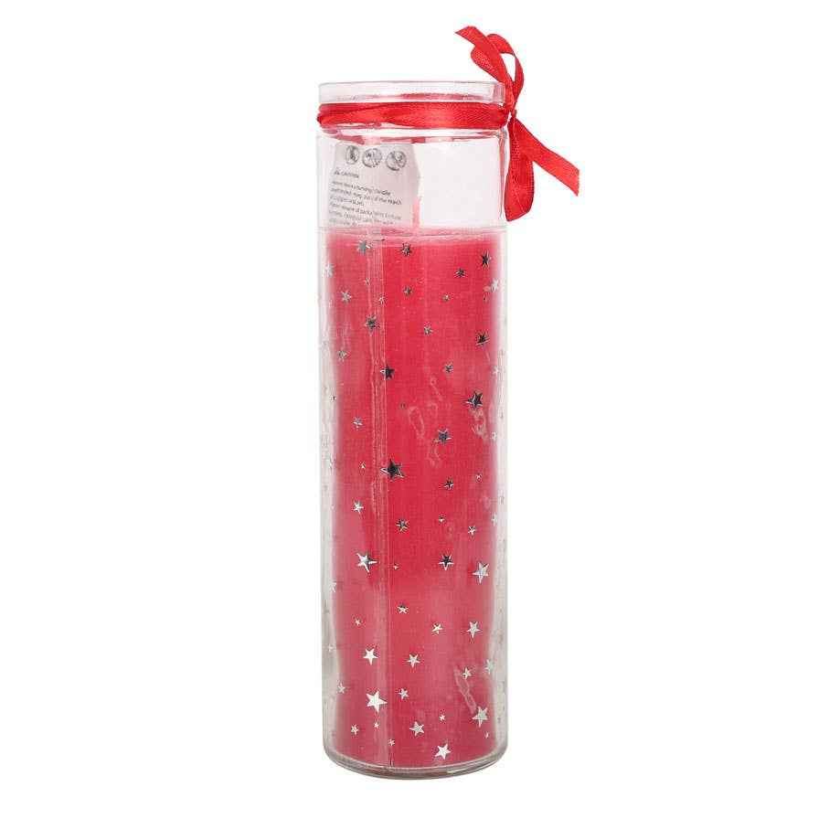 Rote Vanille Weihnachts-Adventsröhrenkerze
