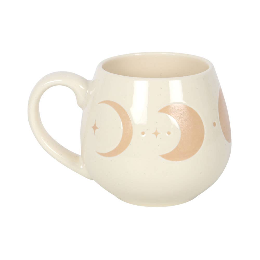 Runde Tasse mit Mondphasenmotiv