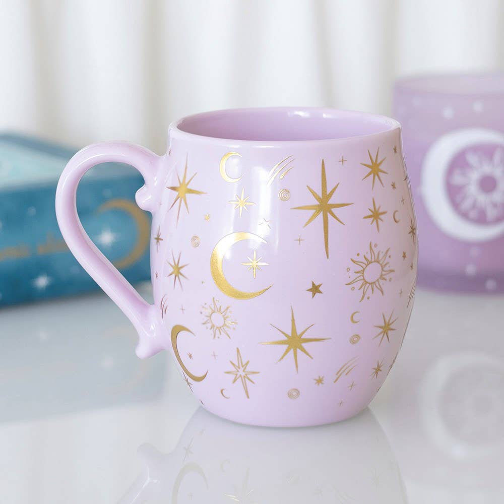Lila Pastellhimmel-Tasse