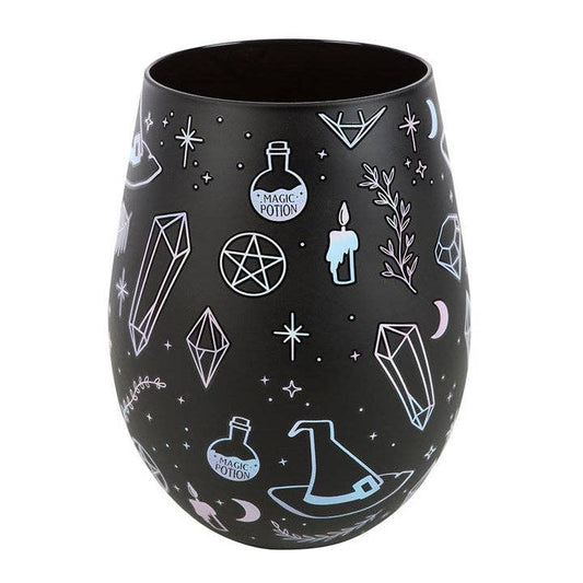 Glas mit Kristall-Hexendruck