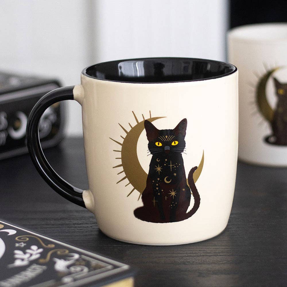 Sitzende Magick Schwarze Katzen-Tasse