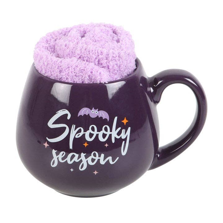 Becher- und Socken-Set „Gruselzeit“