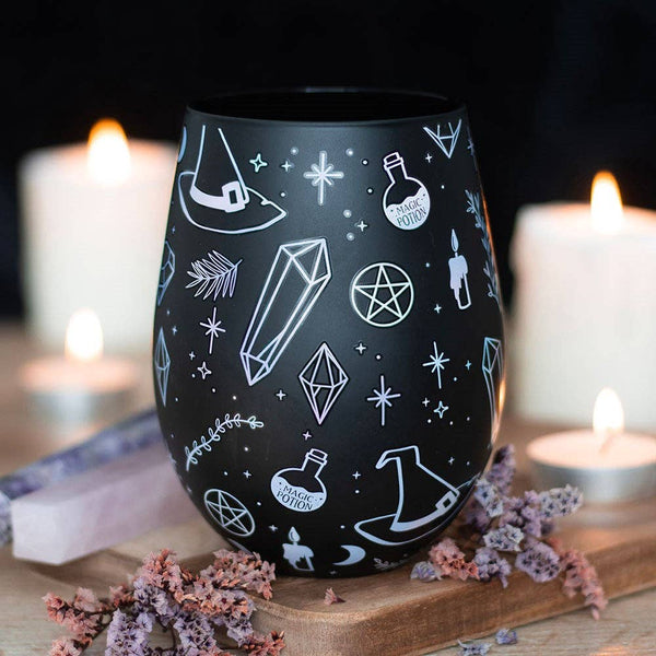 Glas mit Kristall-Hexendruck
