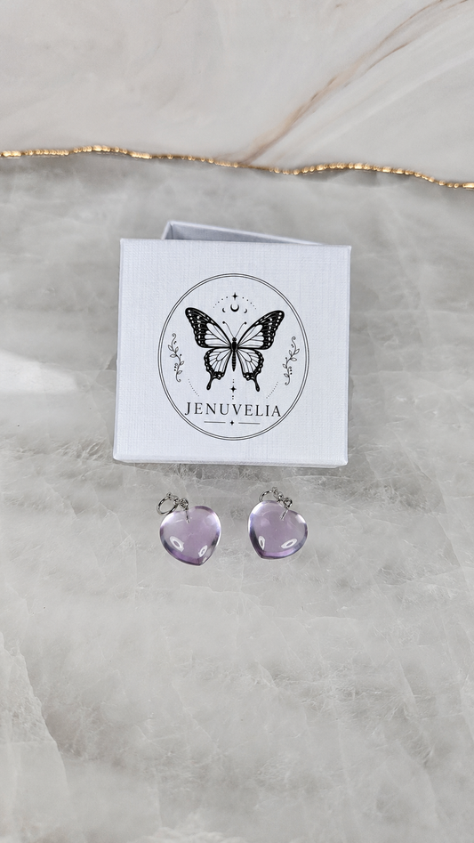 925 Silber Amethyst Herz Kettenanhänger (17ist)