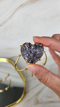 Bild in Galerie-Betrachter laden, Druzy Amethyst Armband mit Verschluss (29aa)
