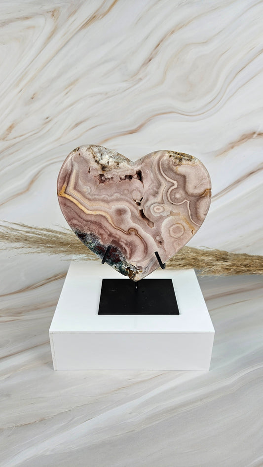 Druzy Pink Amethyst Herz (110it)