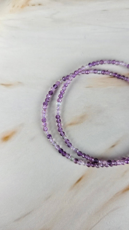 Faccetiertes Fluorit Armband mit Magnetverschluss (19flr)