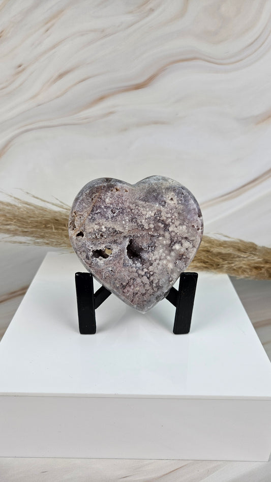 Druzy Pink Amethyst Herz (52oo)