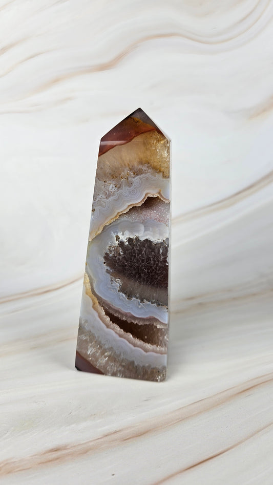Druzy Achat Spitze (59dit)