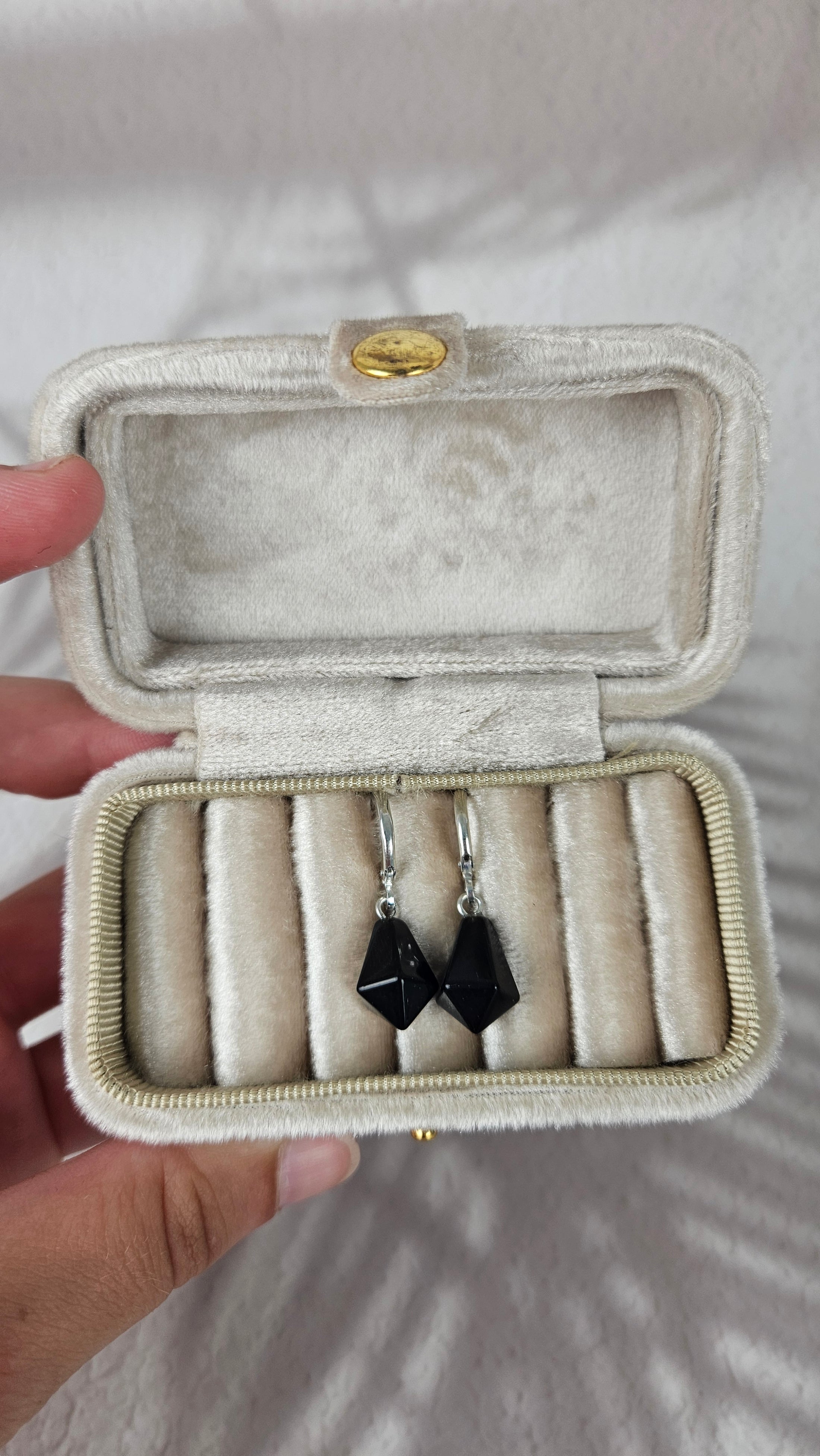 Diamant Form Creolen in Silber (17bb)