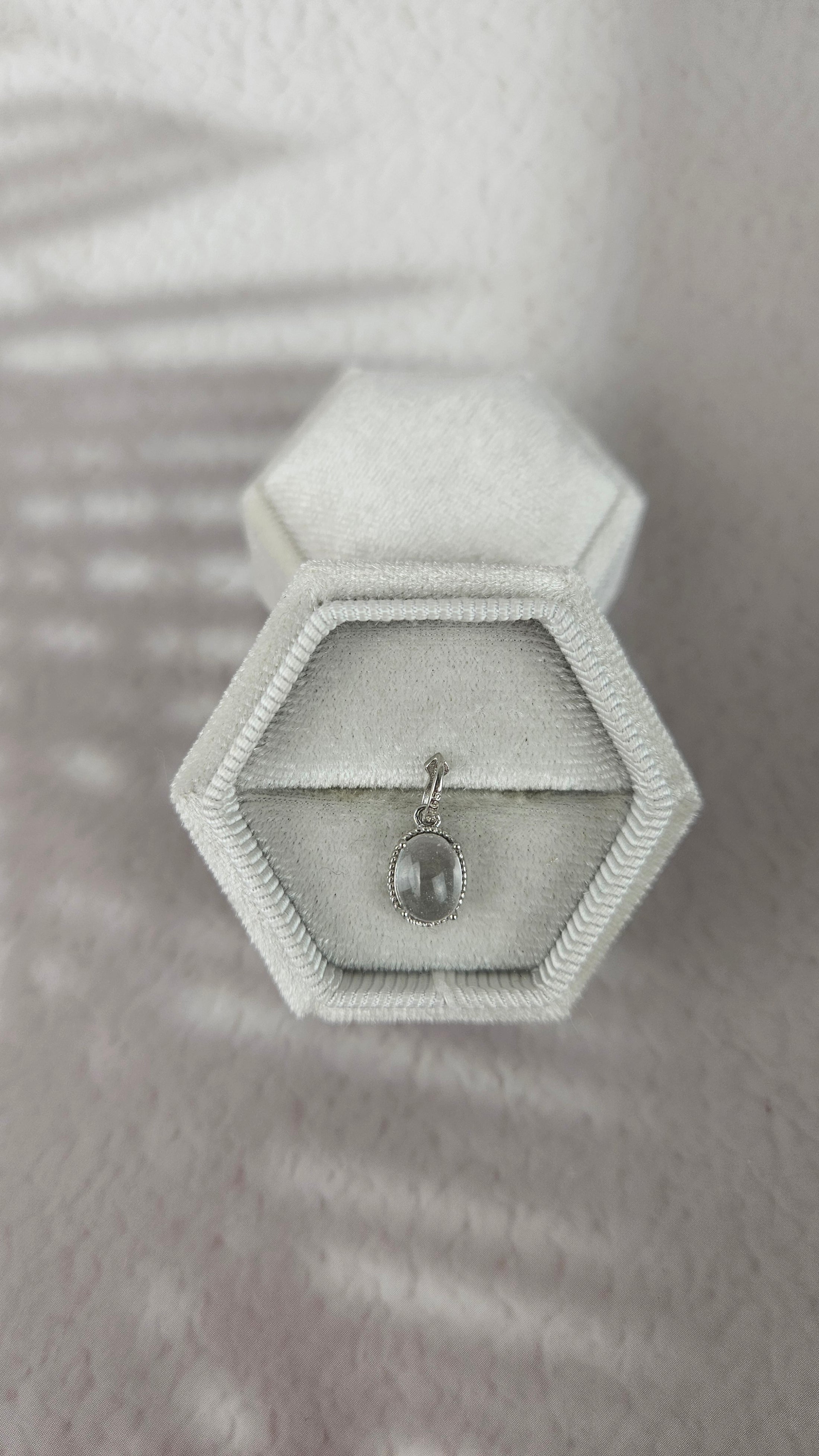 925 Silber Bergkristall Anhänger (26bey)