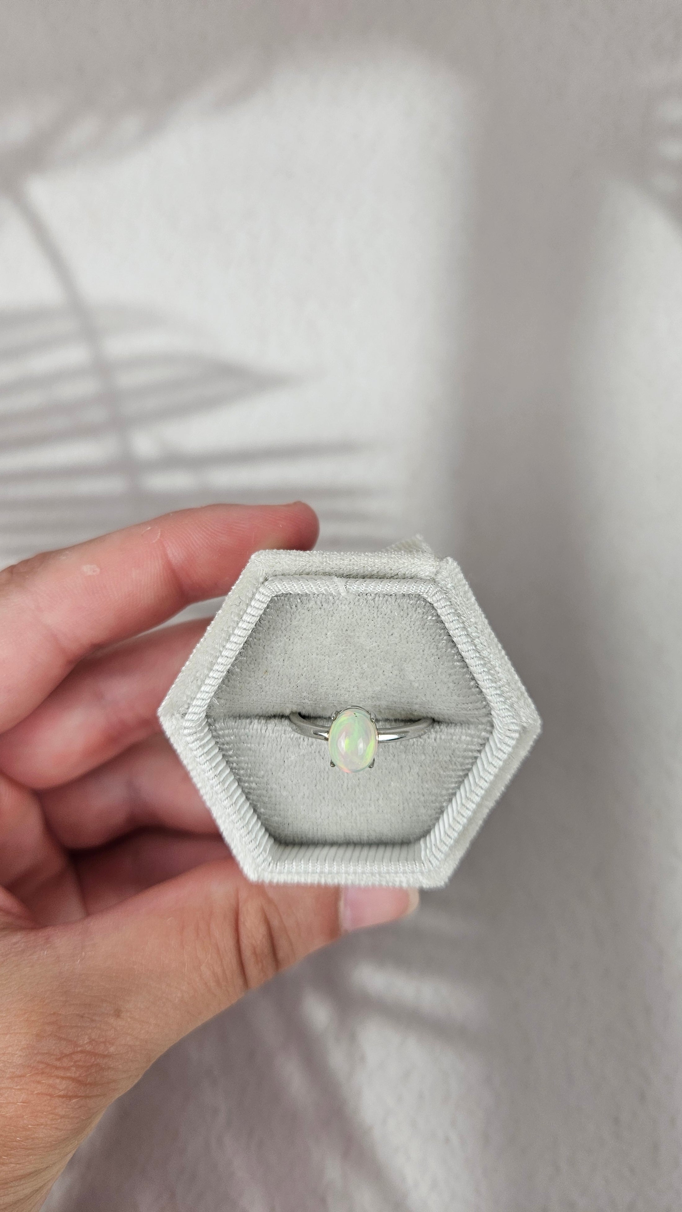 925 Silber Opal Ring (49opa)