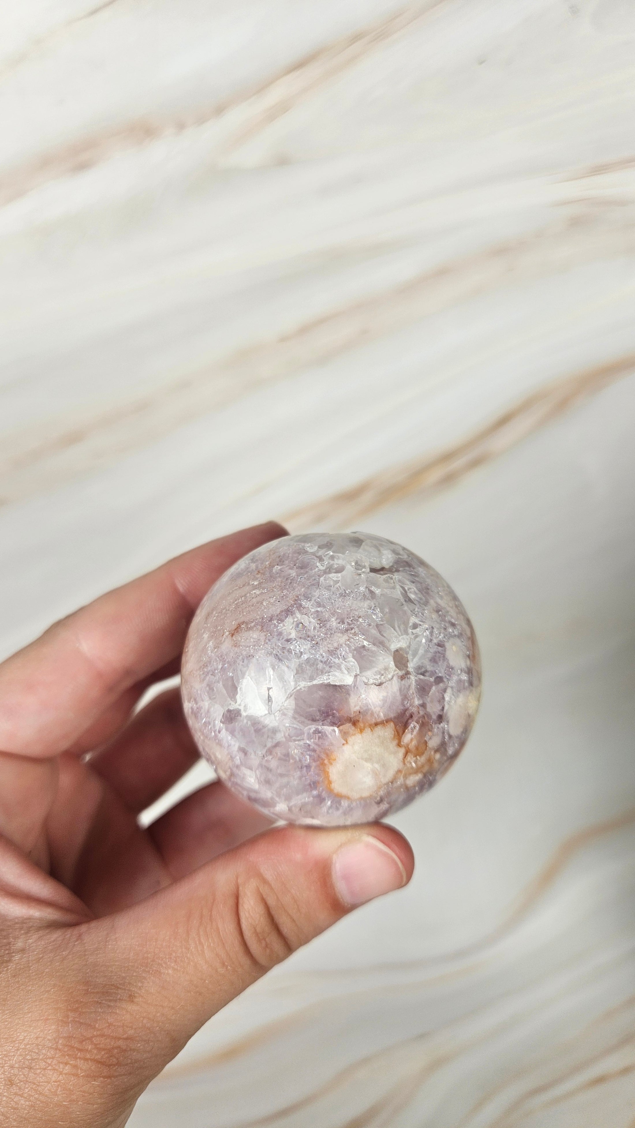 Blumenachat & Pink Amethyst Kugel (33pak)