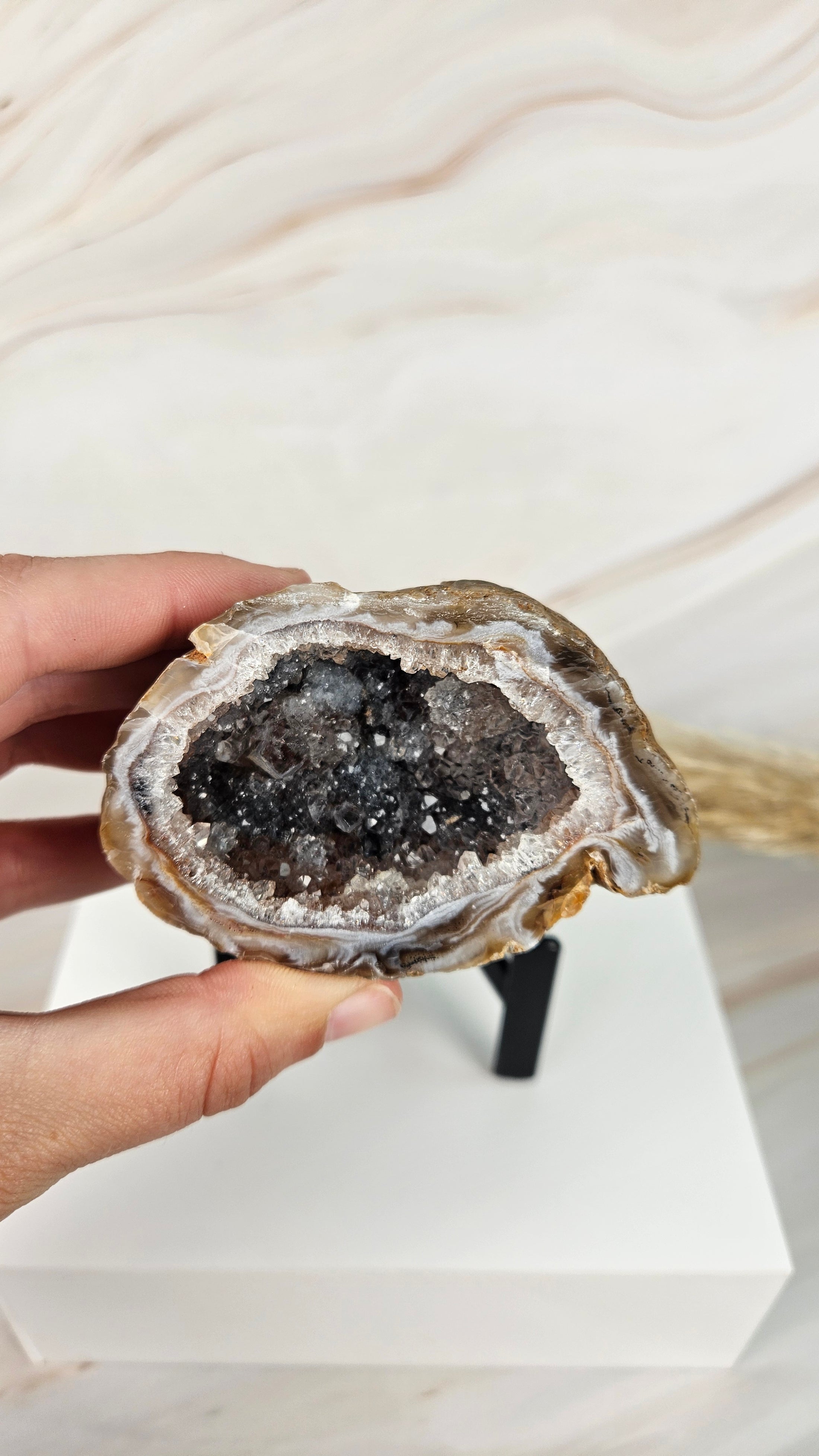 Achat Geode mit Stand (28bc)