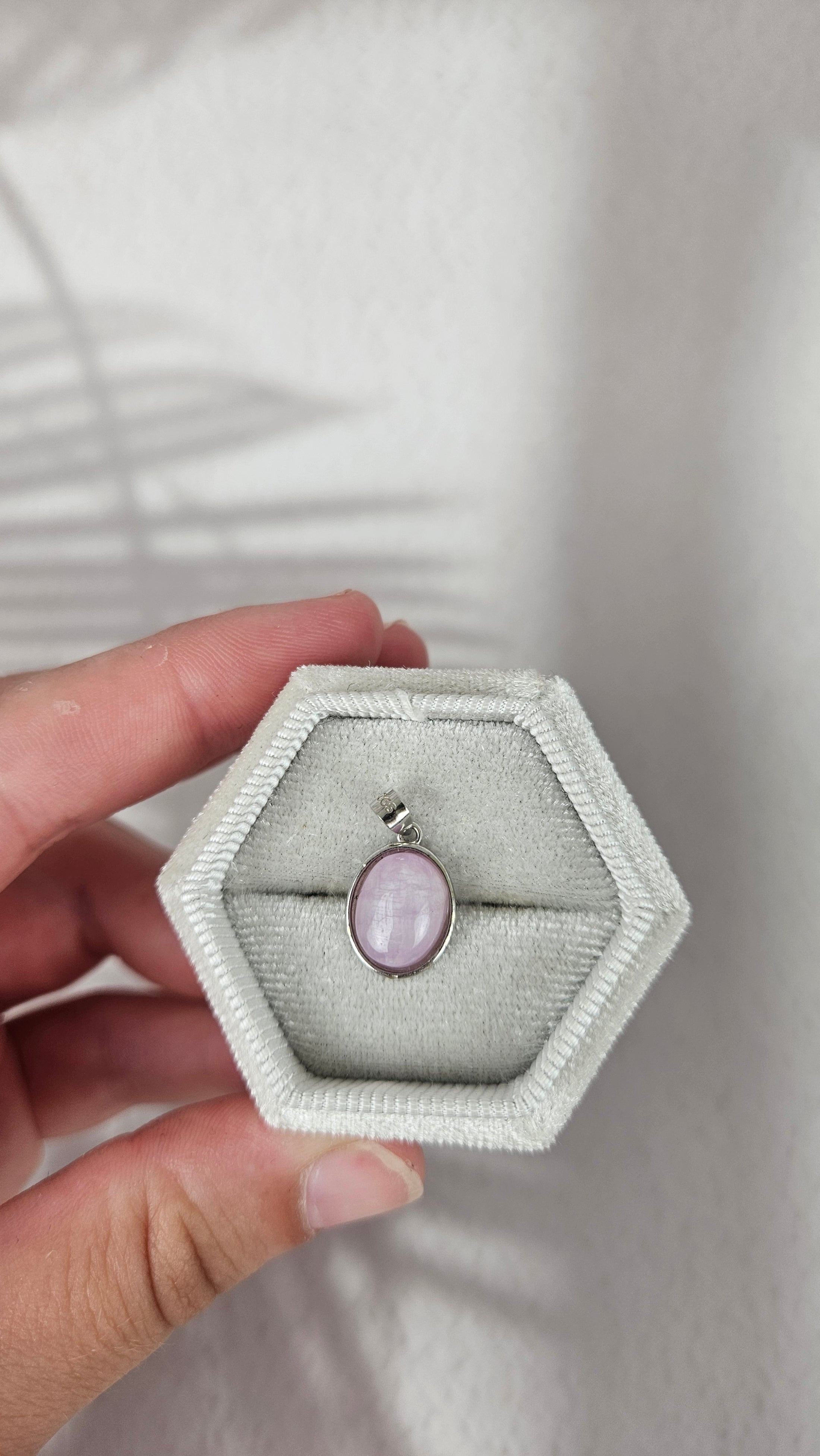 925 Silber Kunzit Anhänger (36kun)