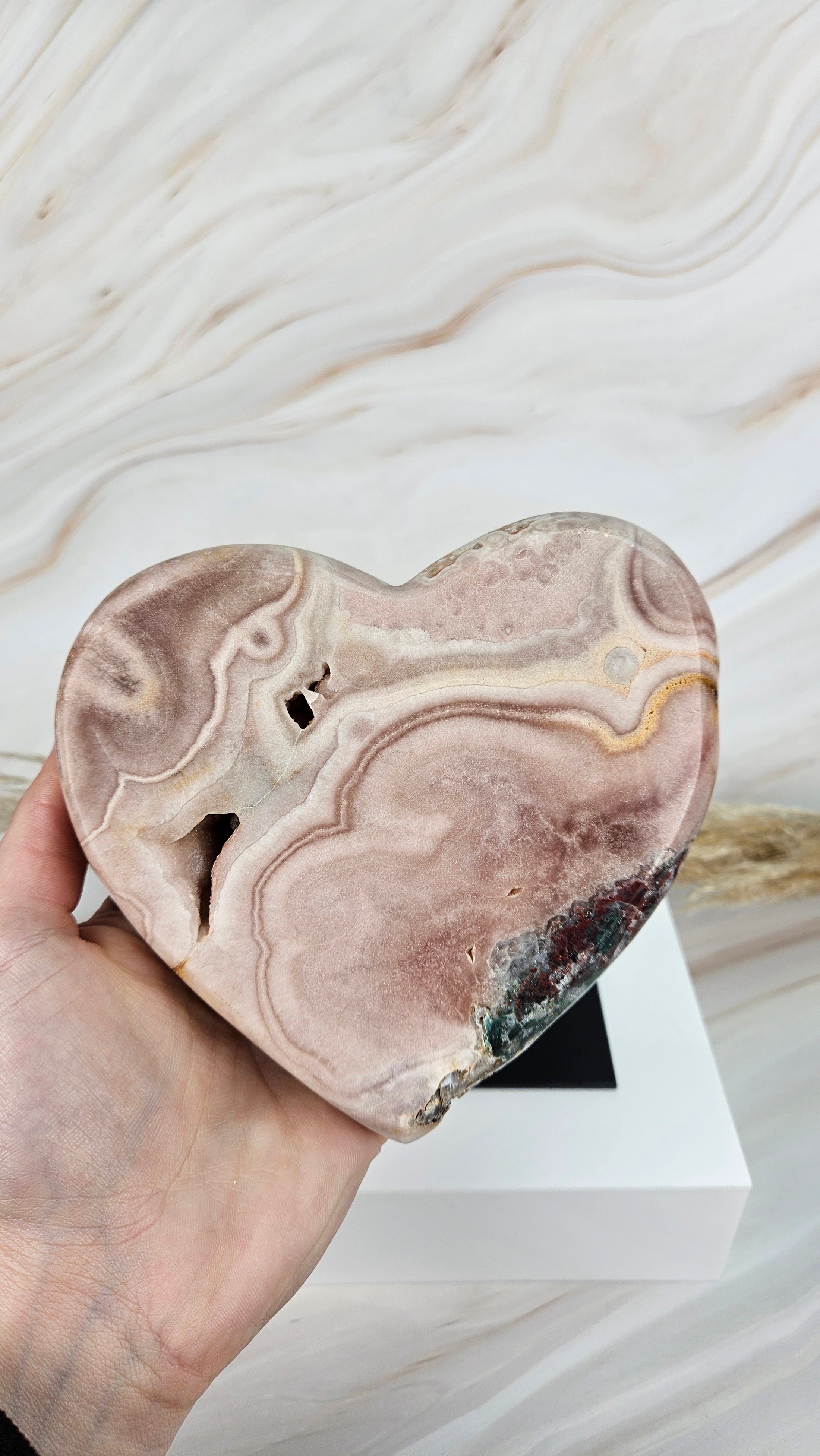 Druzy Pink Amethyst Herz (110it)