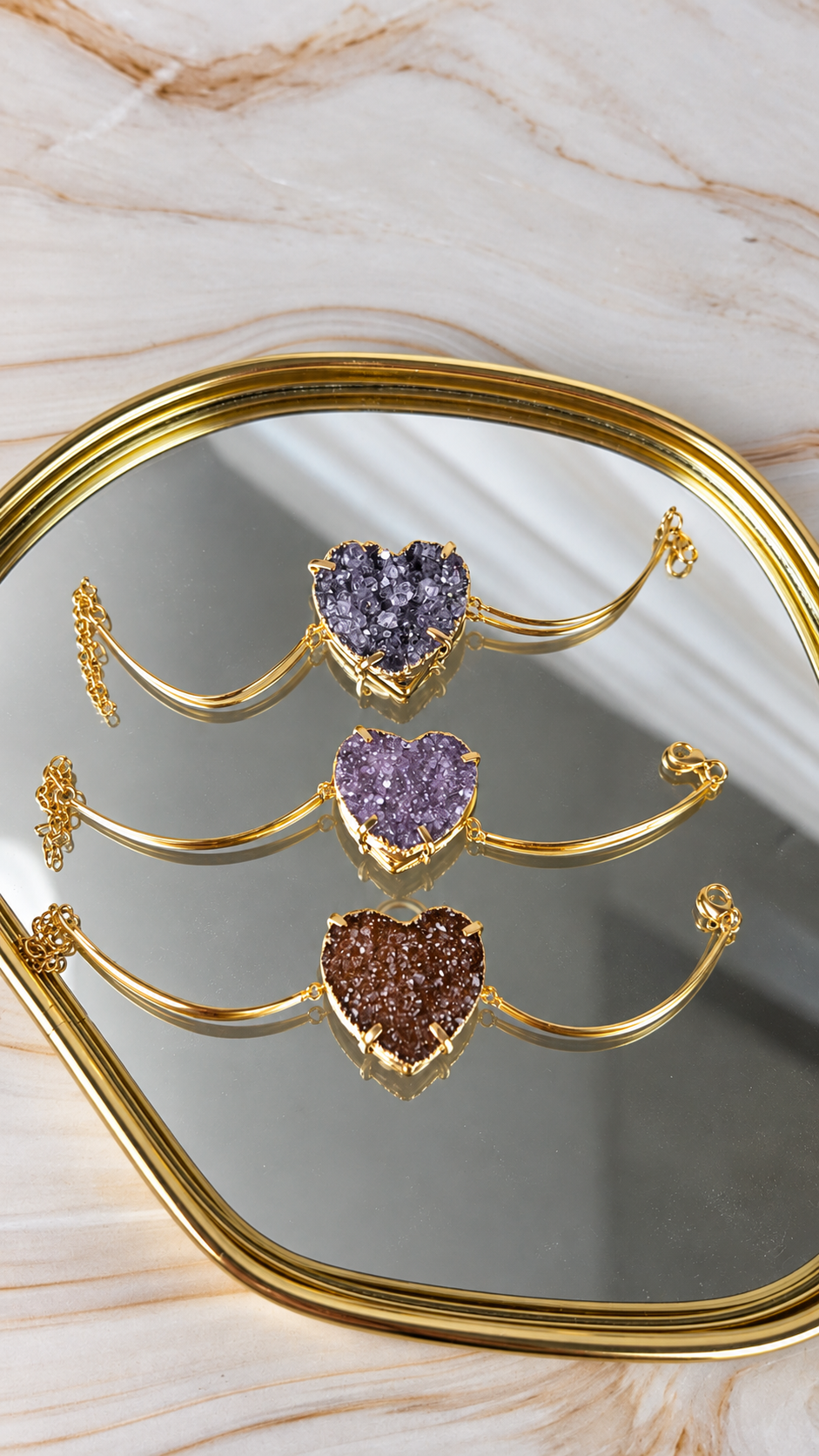 Druzy Amethyst Armband mit Verschluss (29aa)