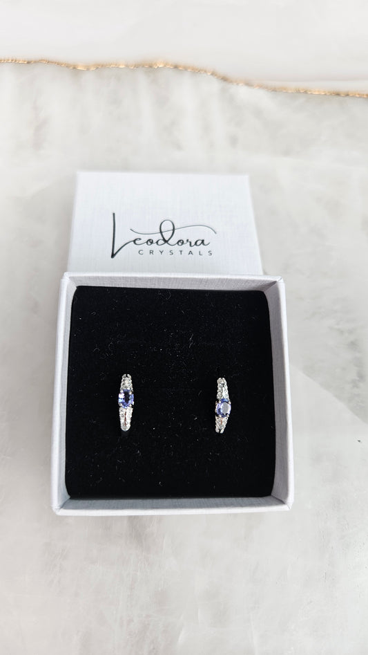 925 Silber Tansanit Ohrringe (36ni)