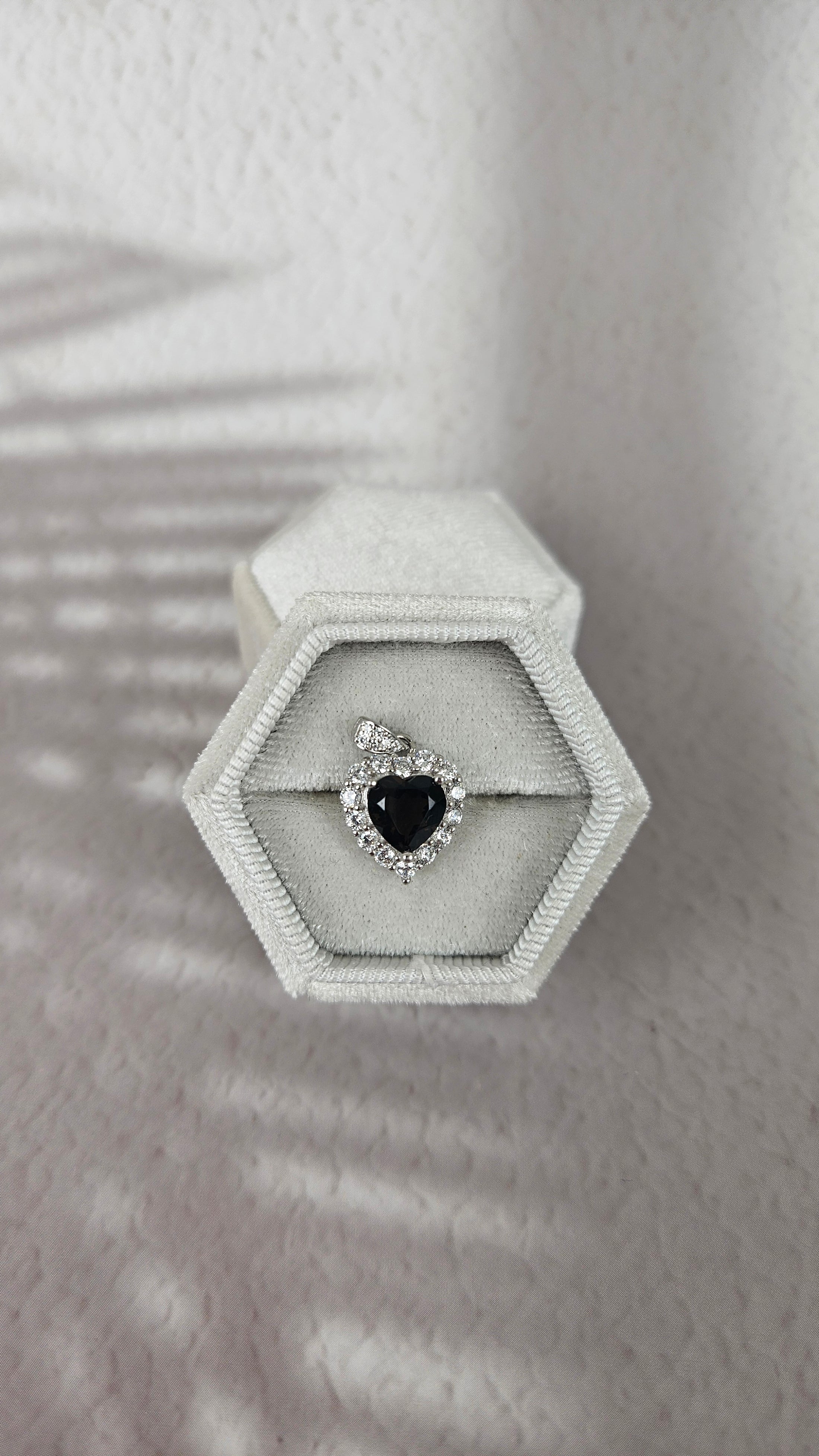 925 Silber Rauchquarz Herz Anhänger mit Zirkonen (28raq)