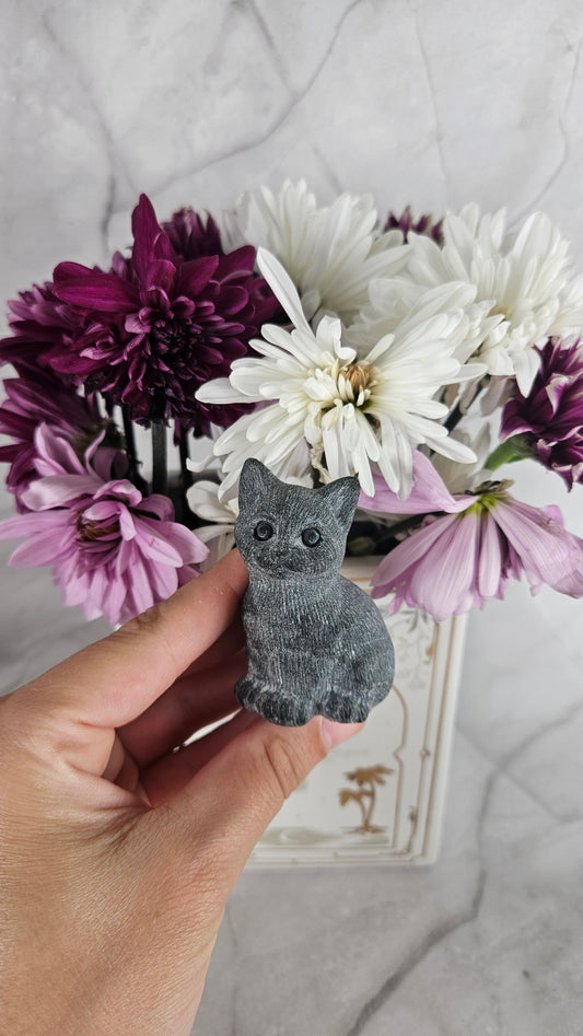 Obsidian Katze sitzend (20pp)