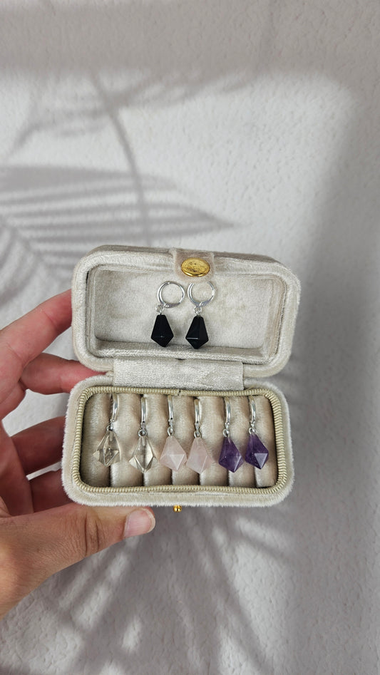 Diamant Form Creolen in Silber (17bb)
