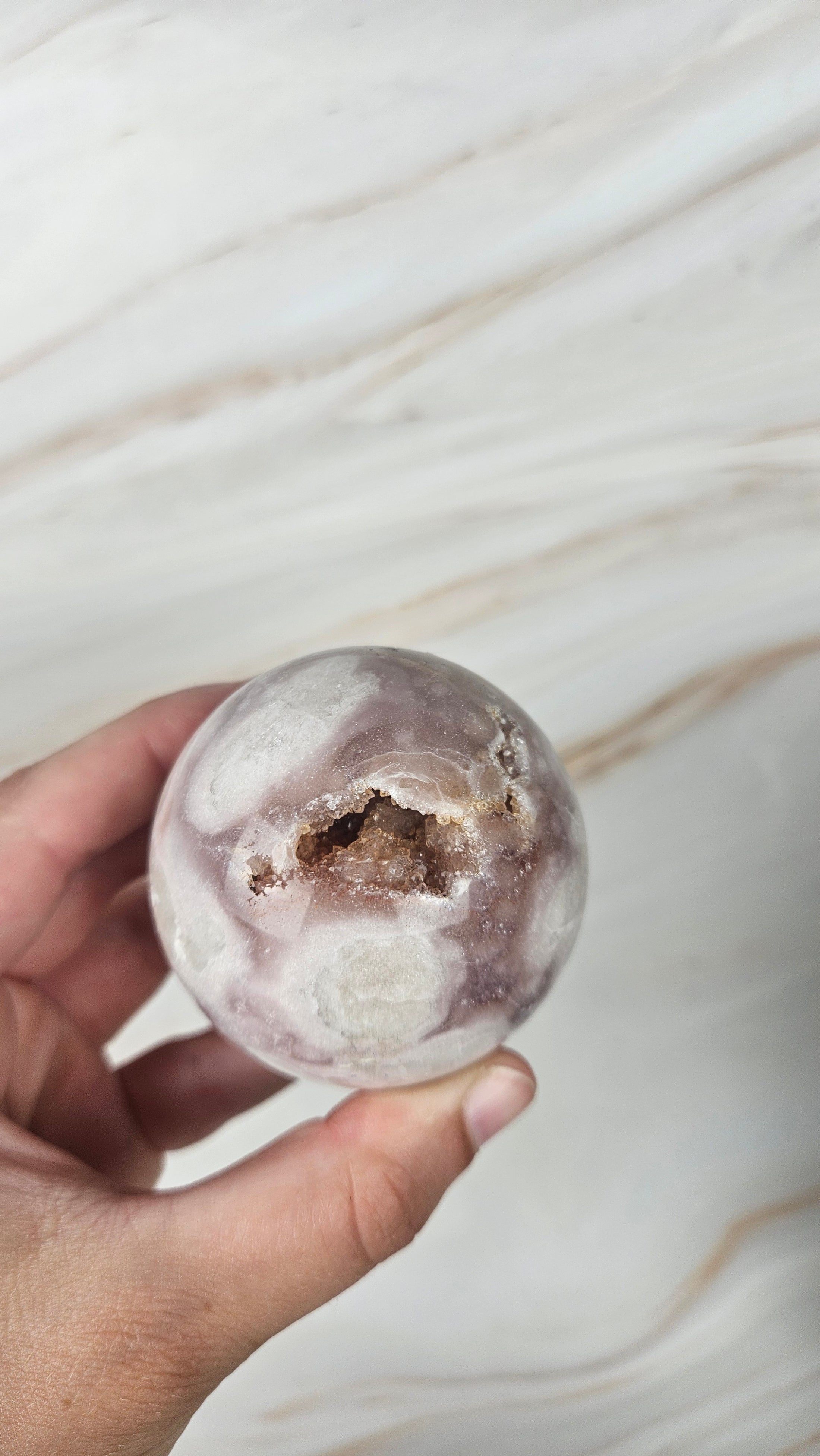 Druzy Pink Amethyst Kugel (42u)
